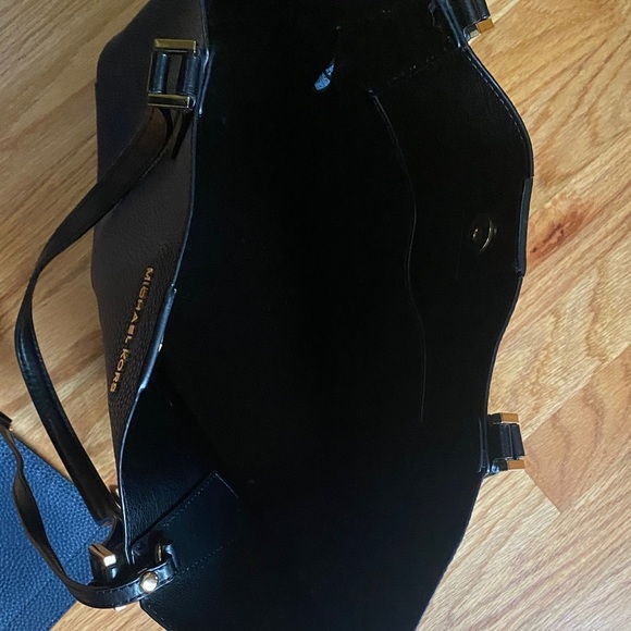 Michael Kors Dark Blue Leather Tote - Picture 7 of 7